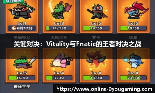 关键对决：Vitality与Fnatic的王者对决之战